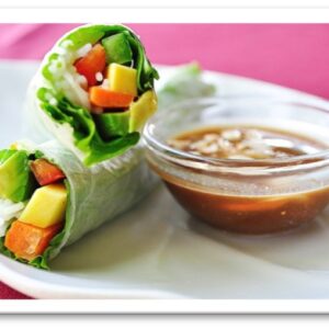 G12. Mango Avocado and Red Pepper Rice Paper Rolls